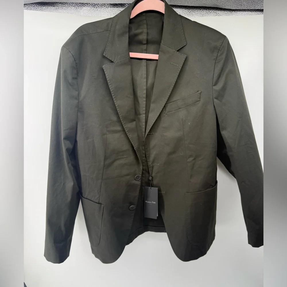 NWT Massimo Dutti Elegant Green Blazer size 40 - Picture 1 of 6